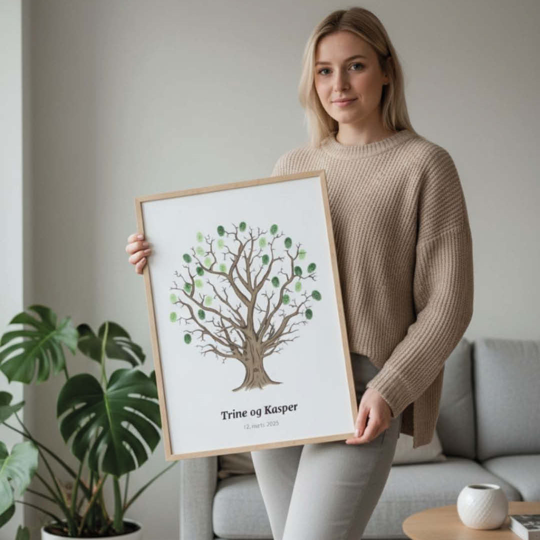 Fingeraftryk plakat til Bryllup
