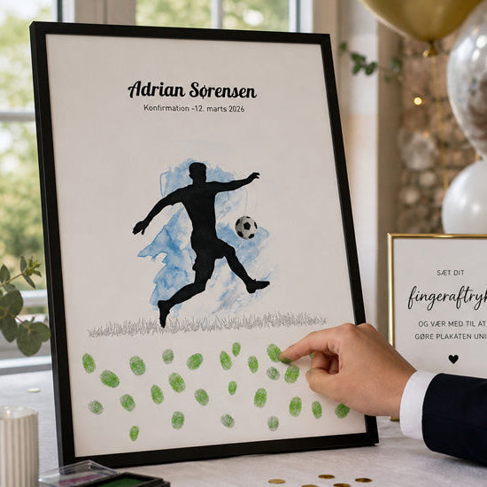 Fingeraftryk plakat til Konfirmation