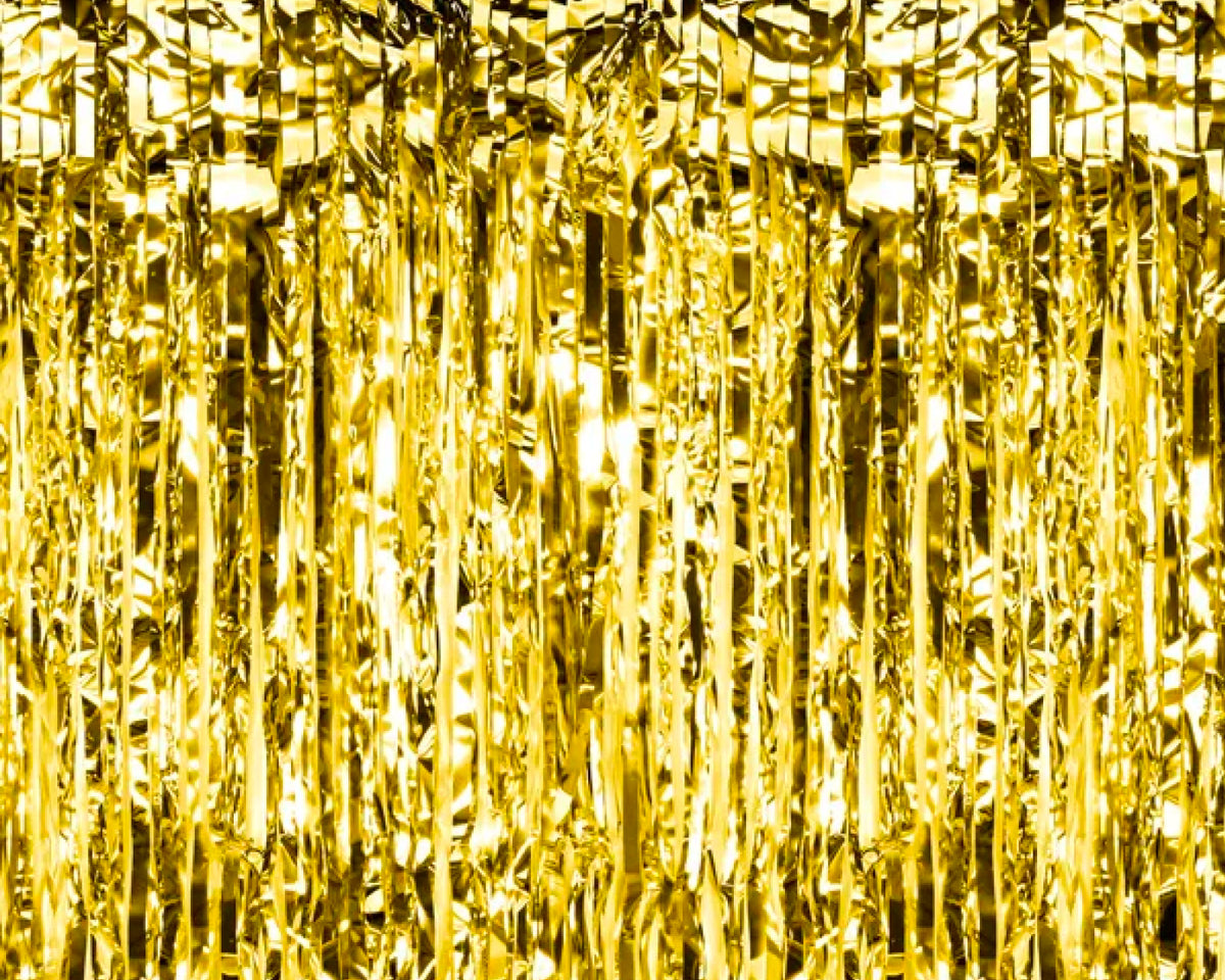 Guld fest gardin - 90 x 250 cm