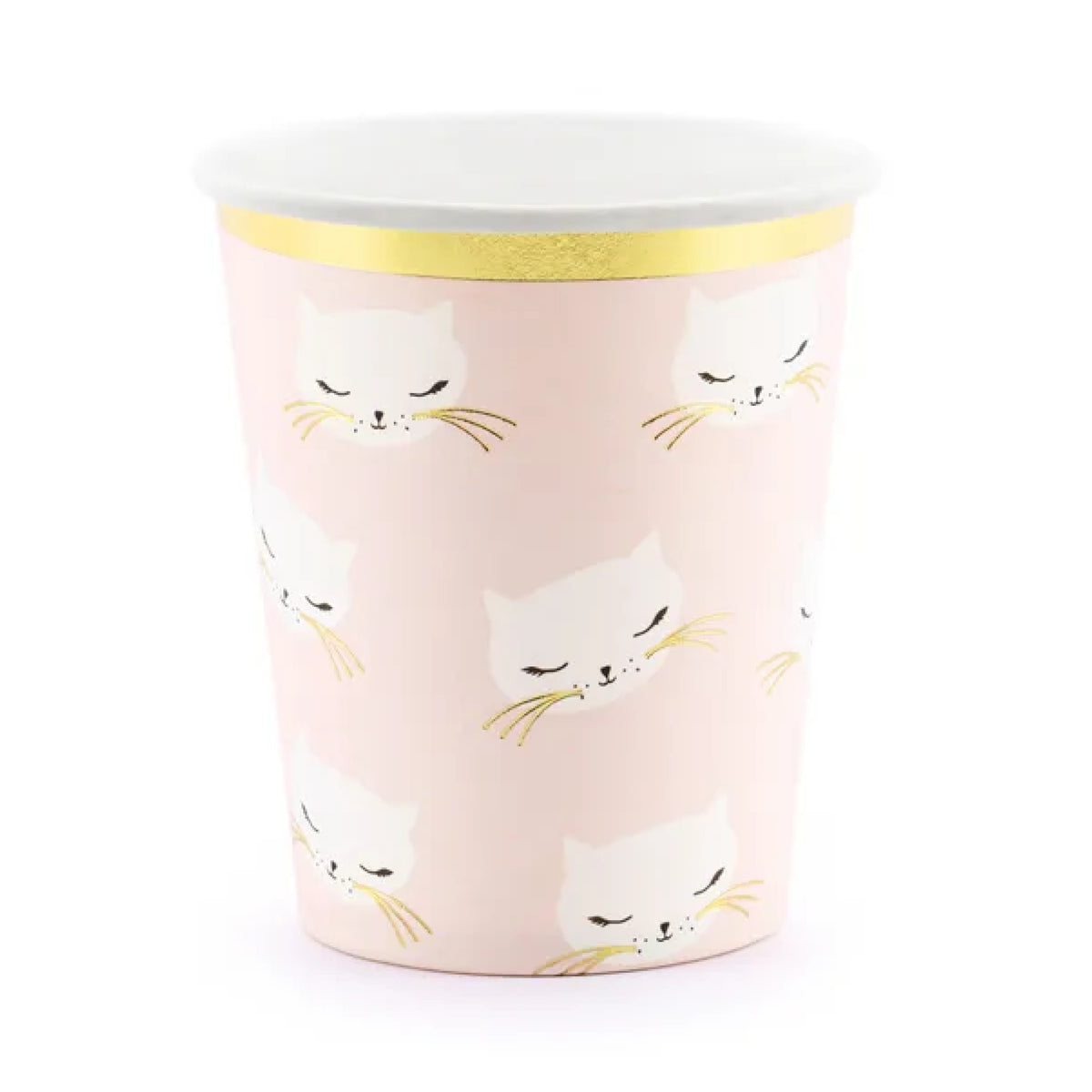 Papkrus med Kattemotiv Lyserød – 200 ml – 6 stk.