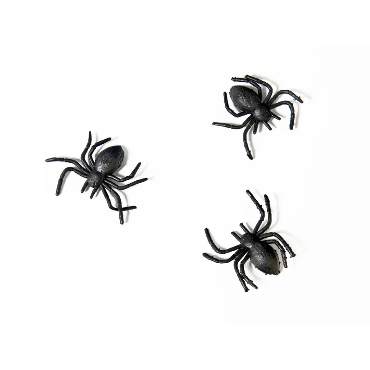 Plastik Edderkopper – Sort – 3 cm – 10 stk.
