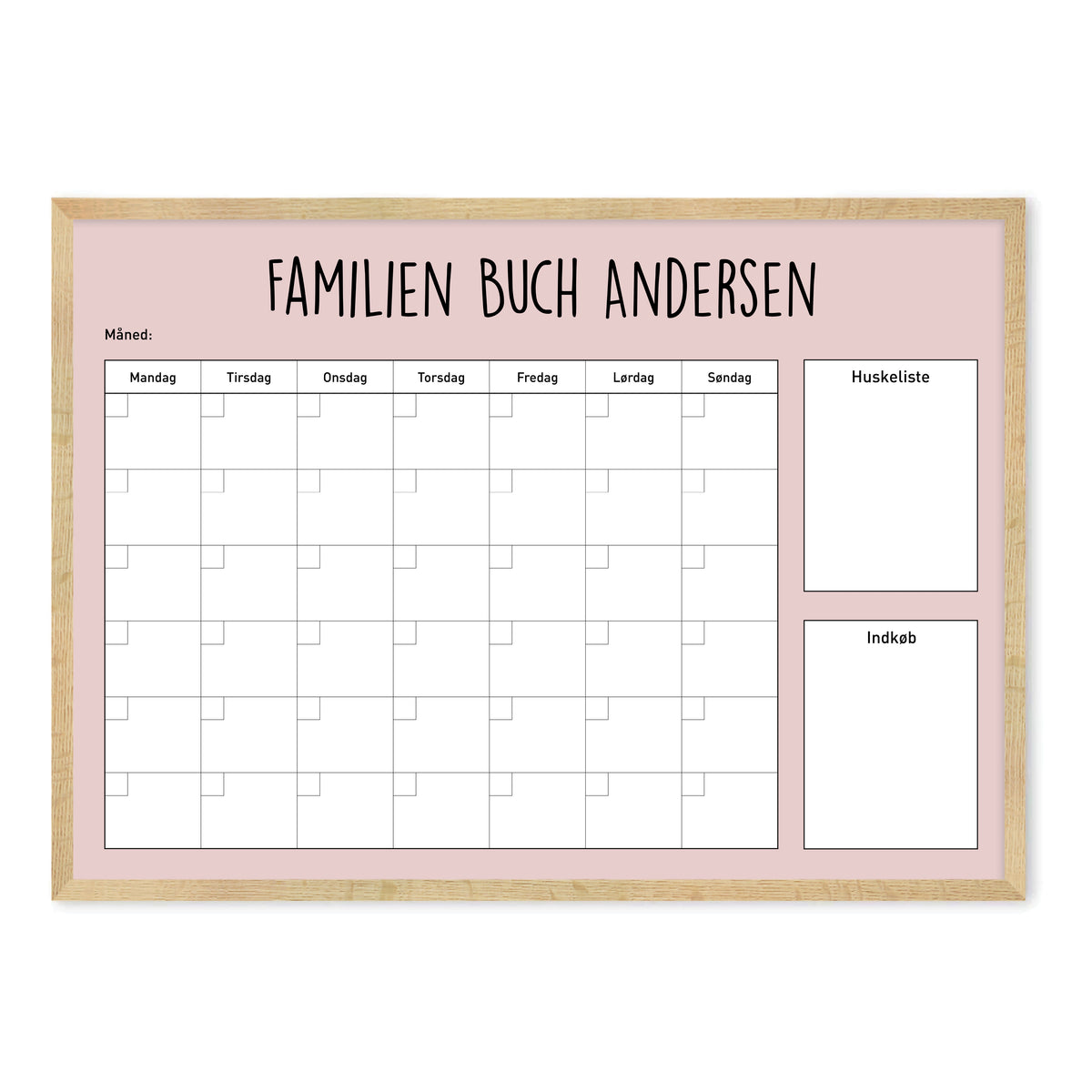 Familie kalender Månedsplan - Design selv – Homedec.dk