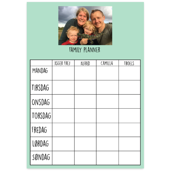 Familie planner - Design selv