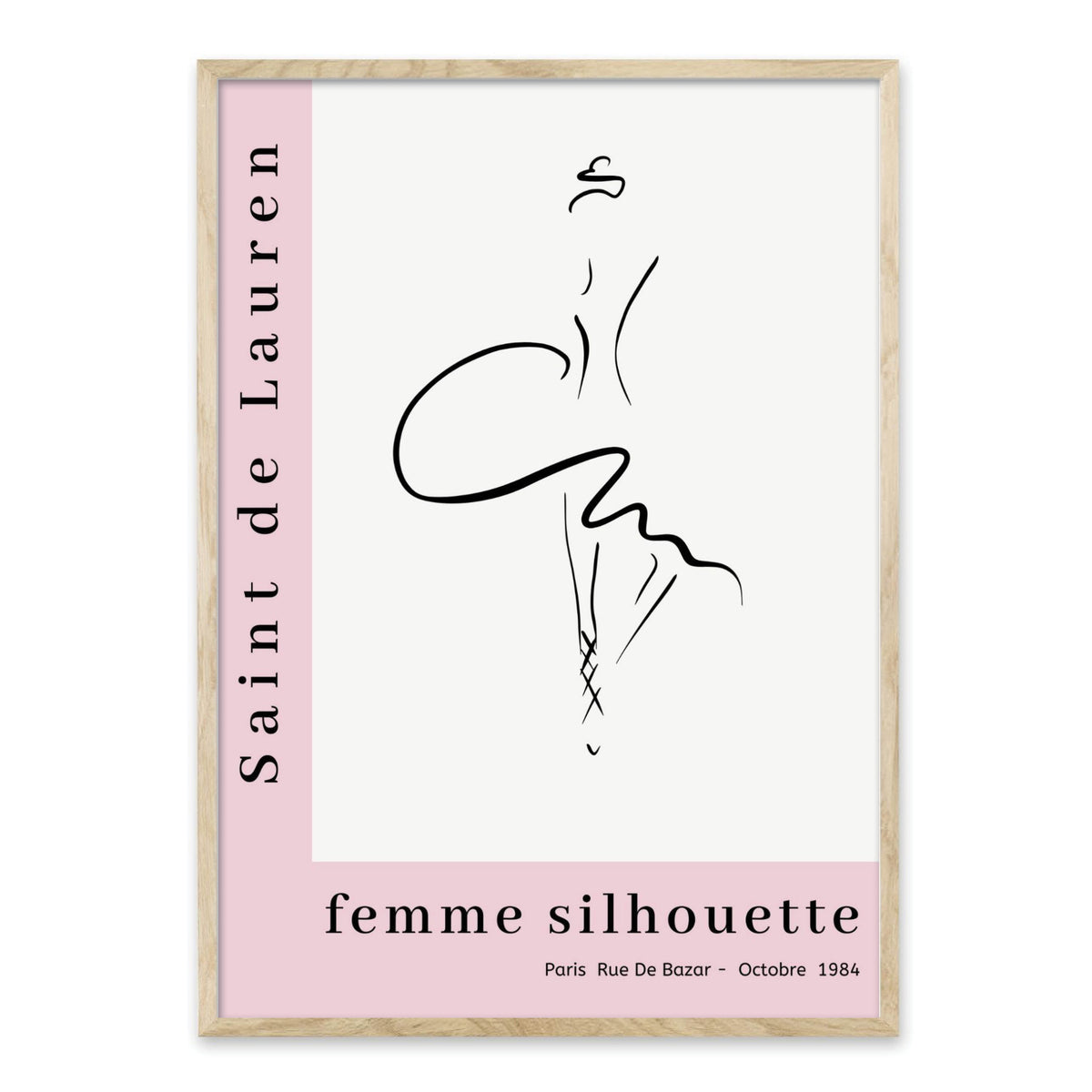 Saint de Lauren Plakat - femme silhouette