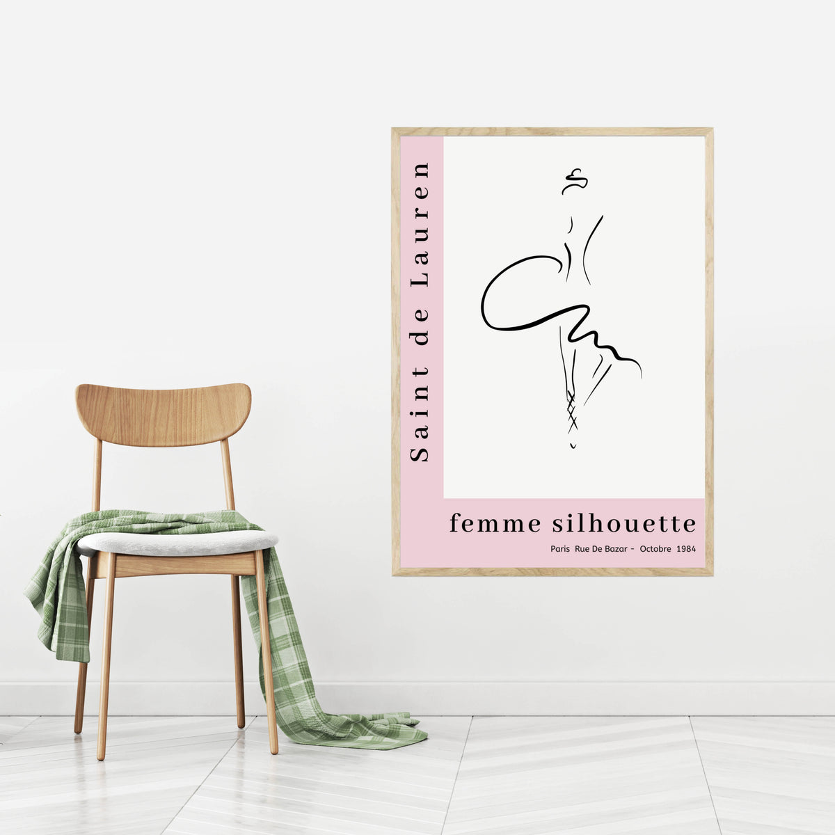 Saint de Lauren Plakat - femme silhouette