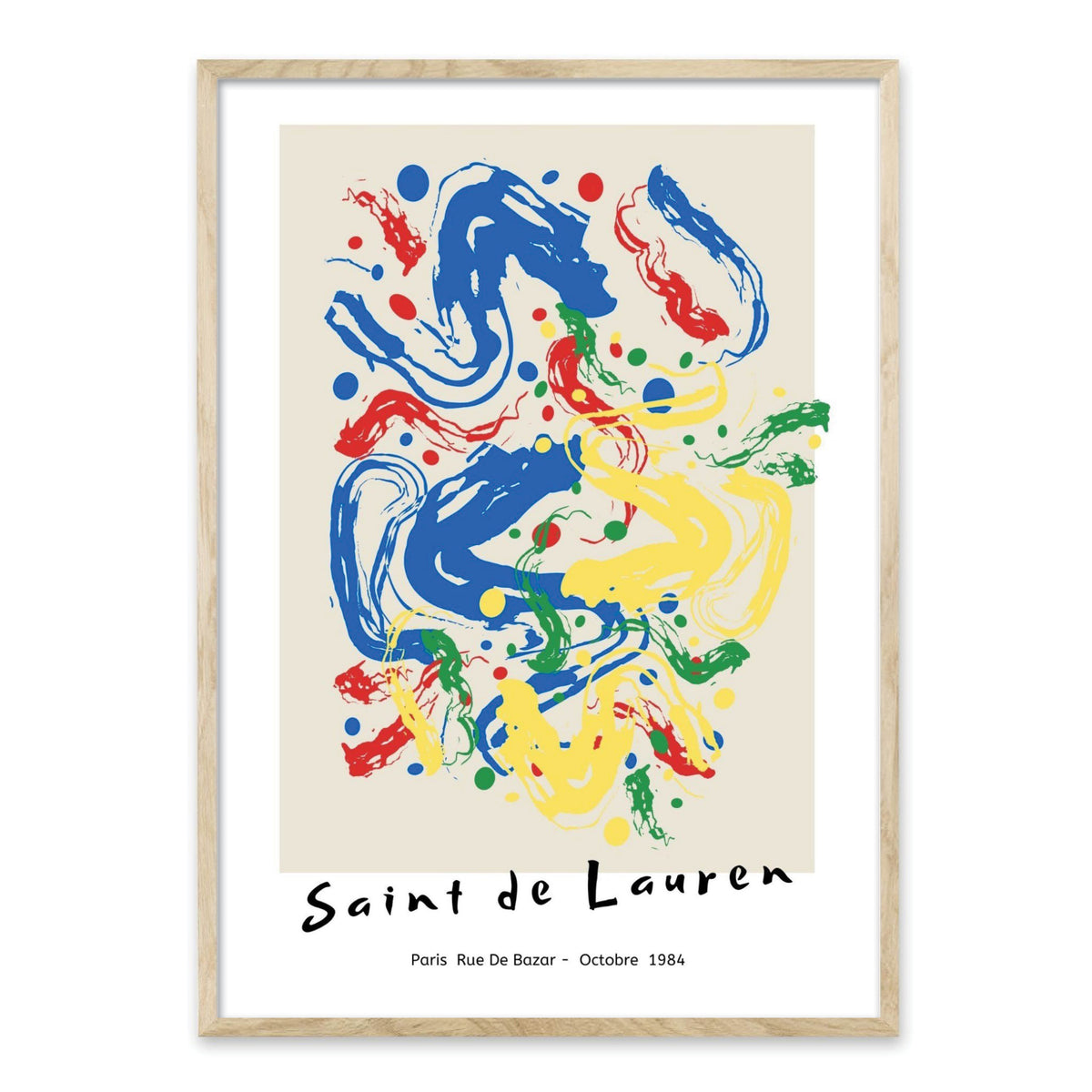 Saint de Lauren Plakat - Paris Rue de Bazar
