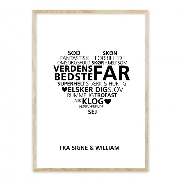 verdens bedste far plakat