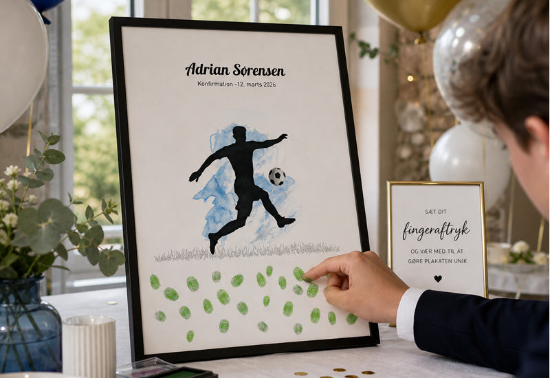 Fingeraftryk plakat til Konfirmation