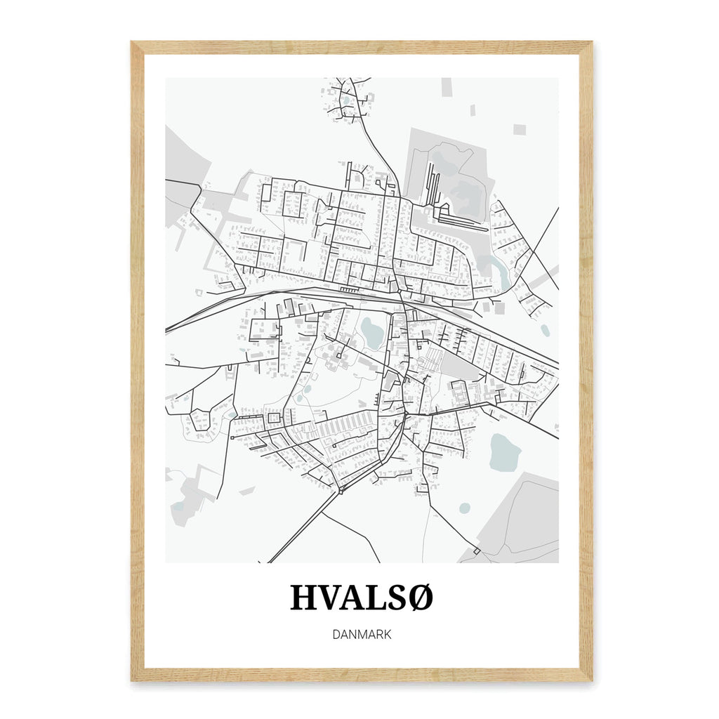 Hvalsø bykort plakat – Homedec.dk