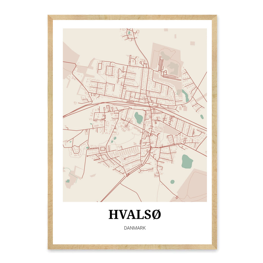 Hvalsø bykort plakat – Homedec.dk