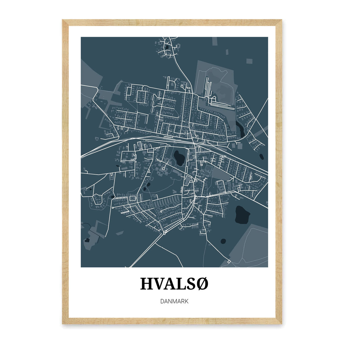 Hvalsø bykort plakat – Homedec.dk