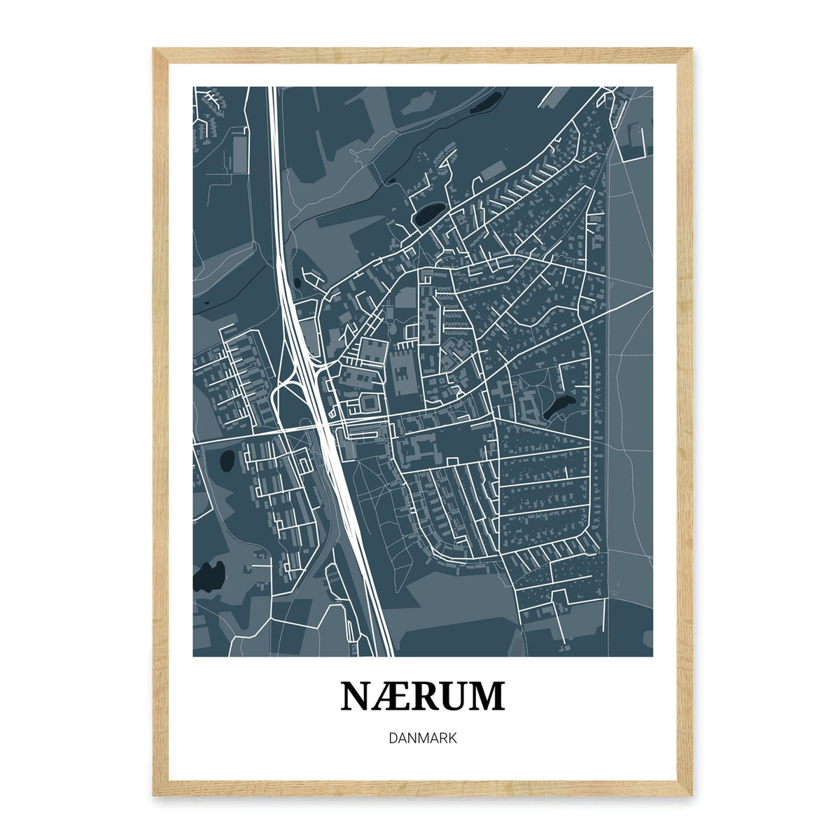 Nærum bykort plakat – Homedec.dk