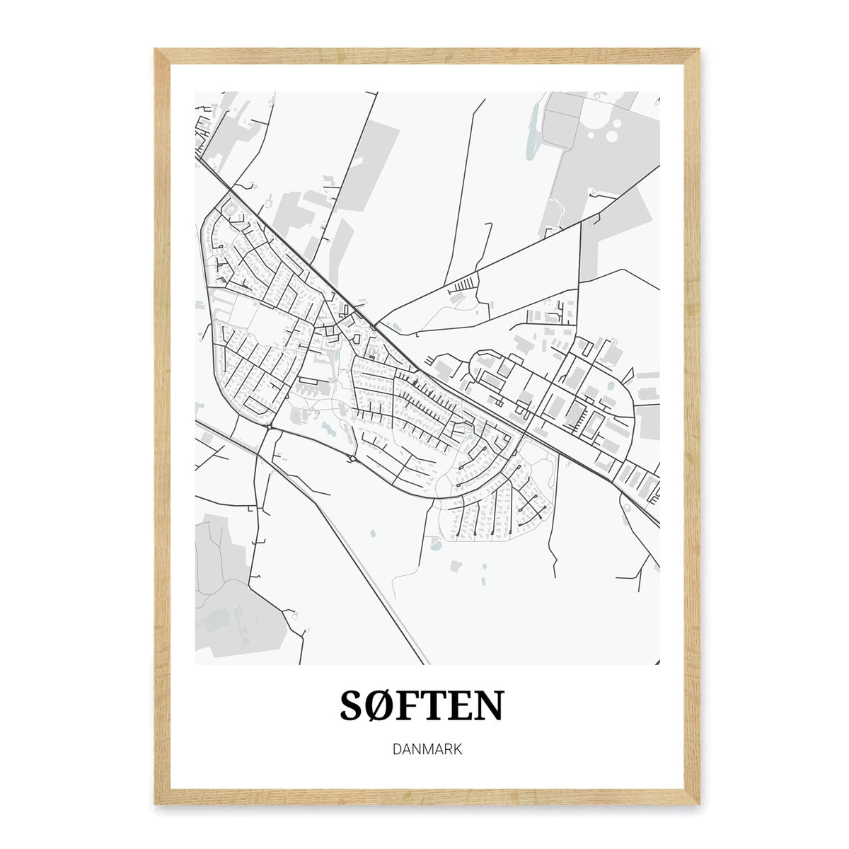 Søften bykort plakat – Homedec.dk