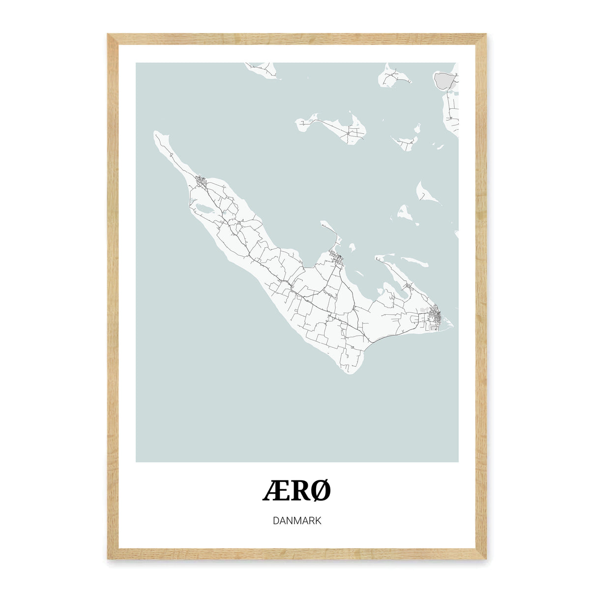 Ærø bykort plakat – Homedec.dk