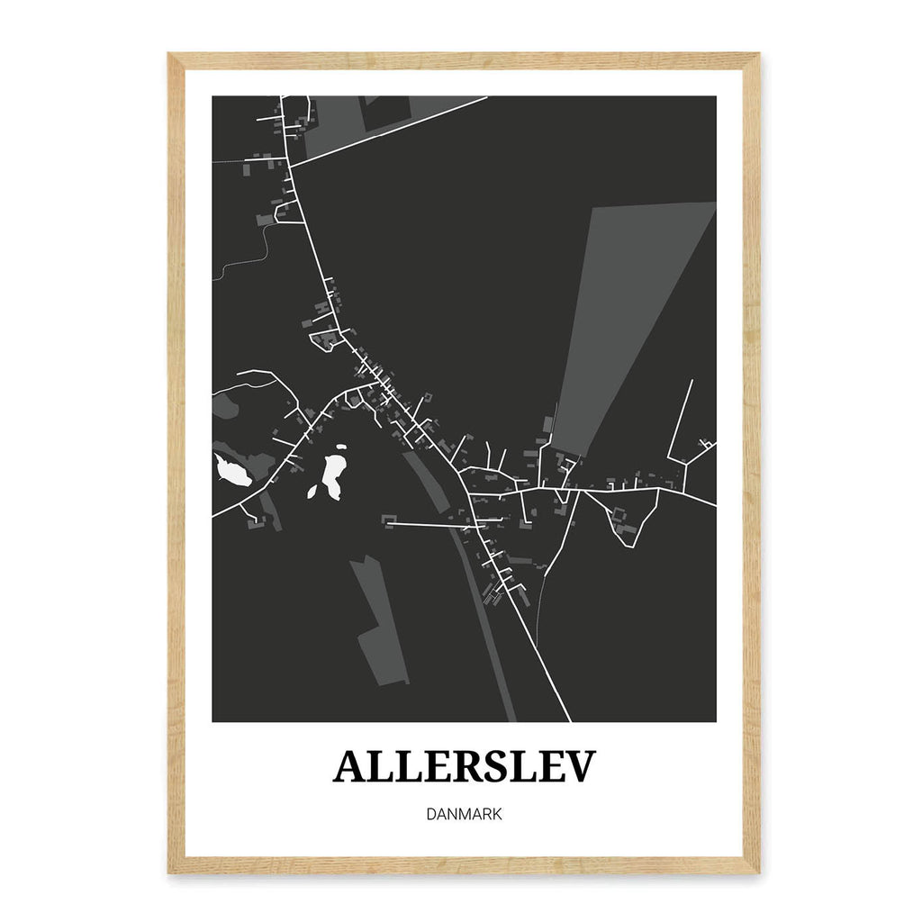 Allerslev bykort plakat – Homedec.dk