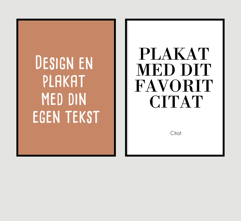 Plakat med egen - Design selv - Personligt produkt – Homedec.dk