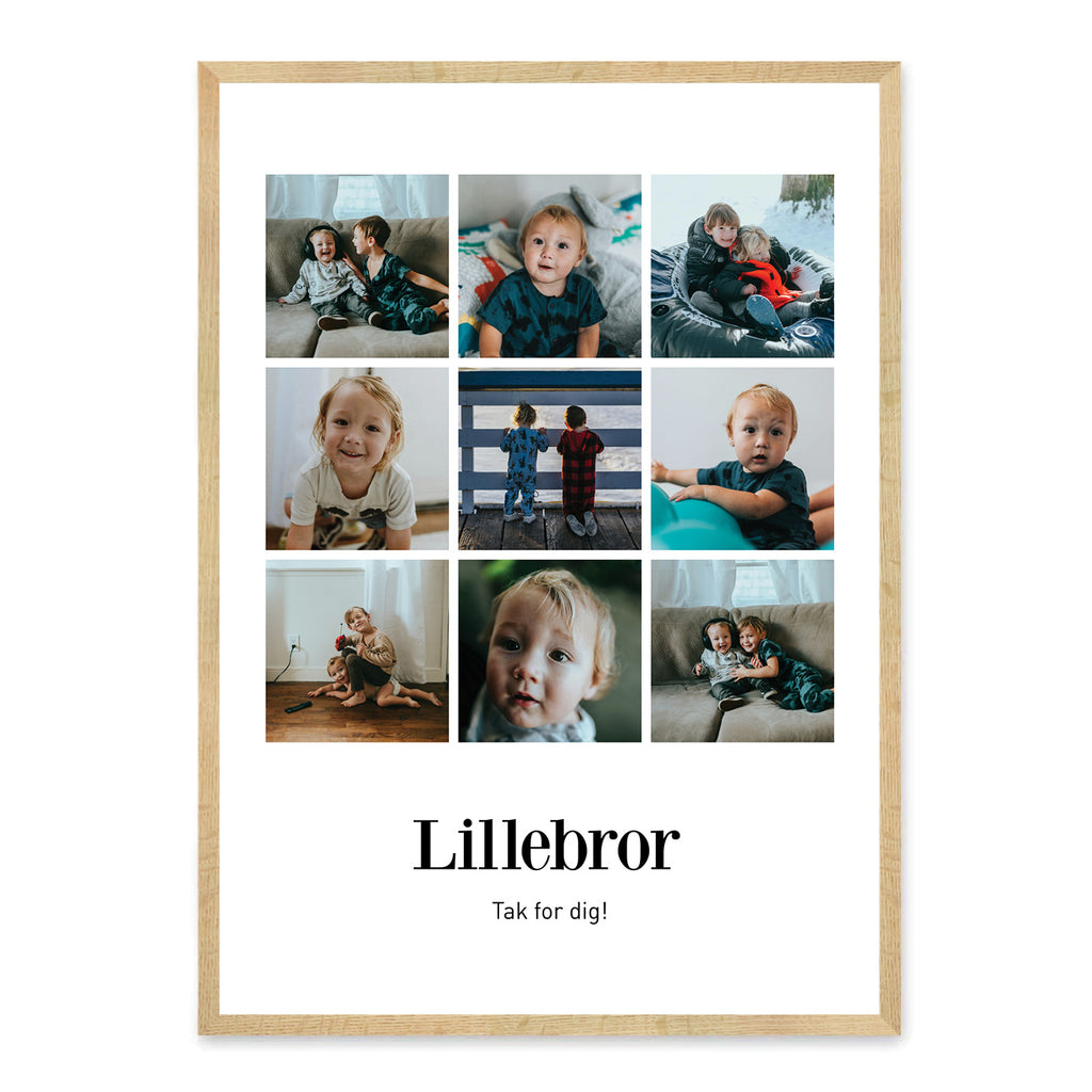 Personlig plakat til lillebror – minder og nærhed – Homedec.dk