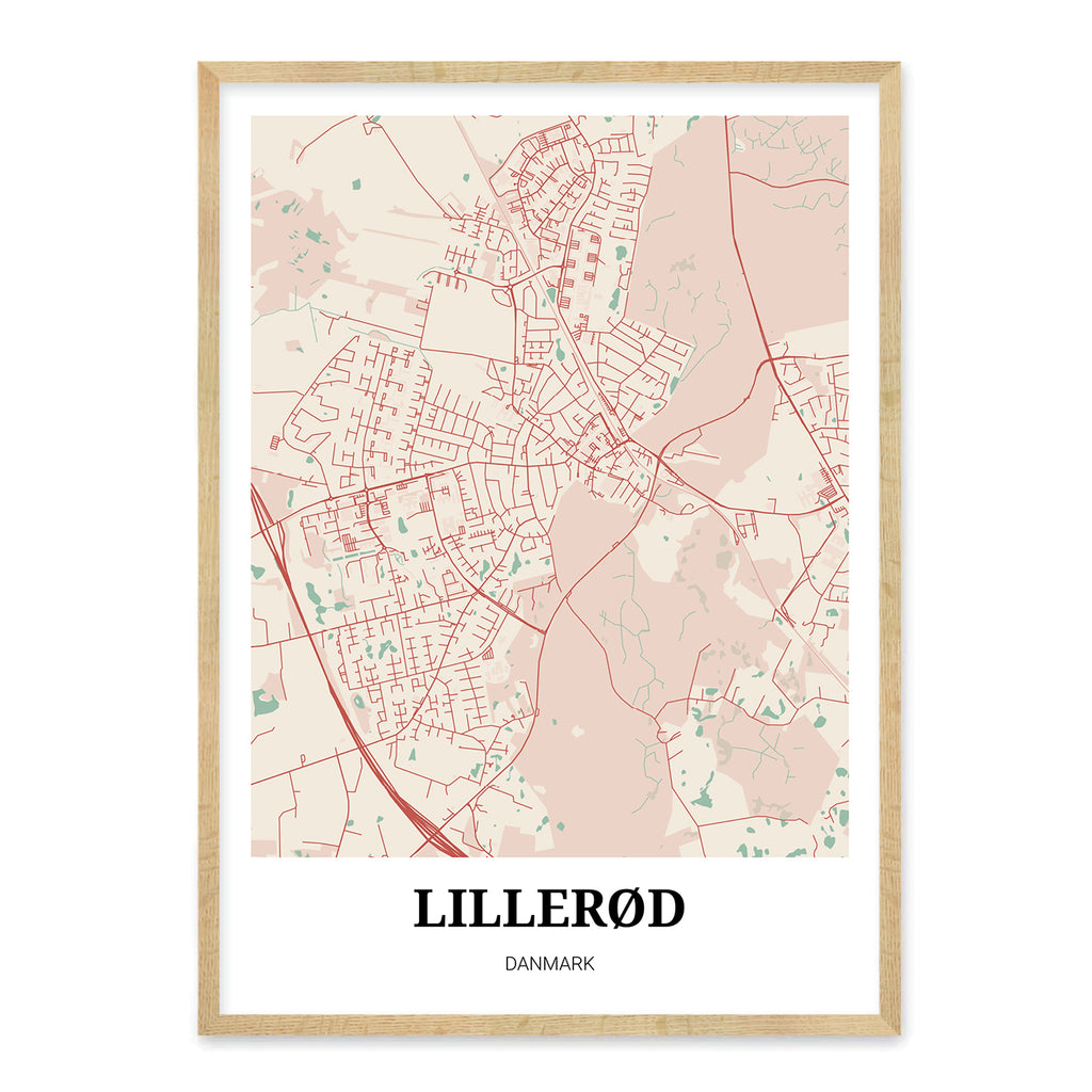 Lillerød bykort plakat – Homedec.dk