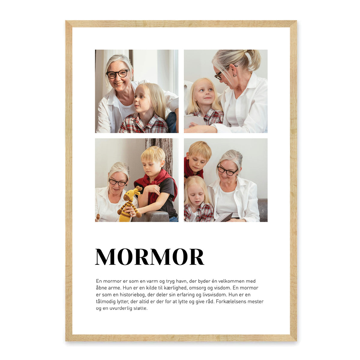 Personlig Mormor plakat – smuk og betydningsfuld gave – Homedec.dk