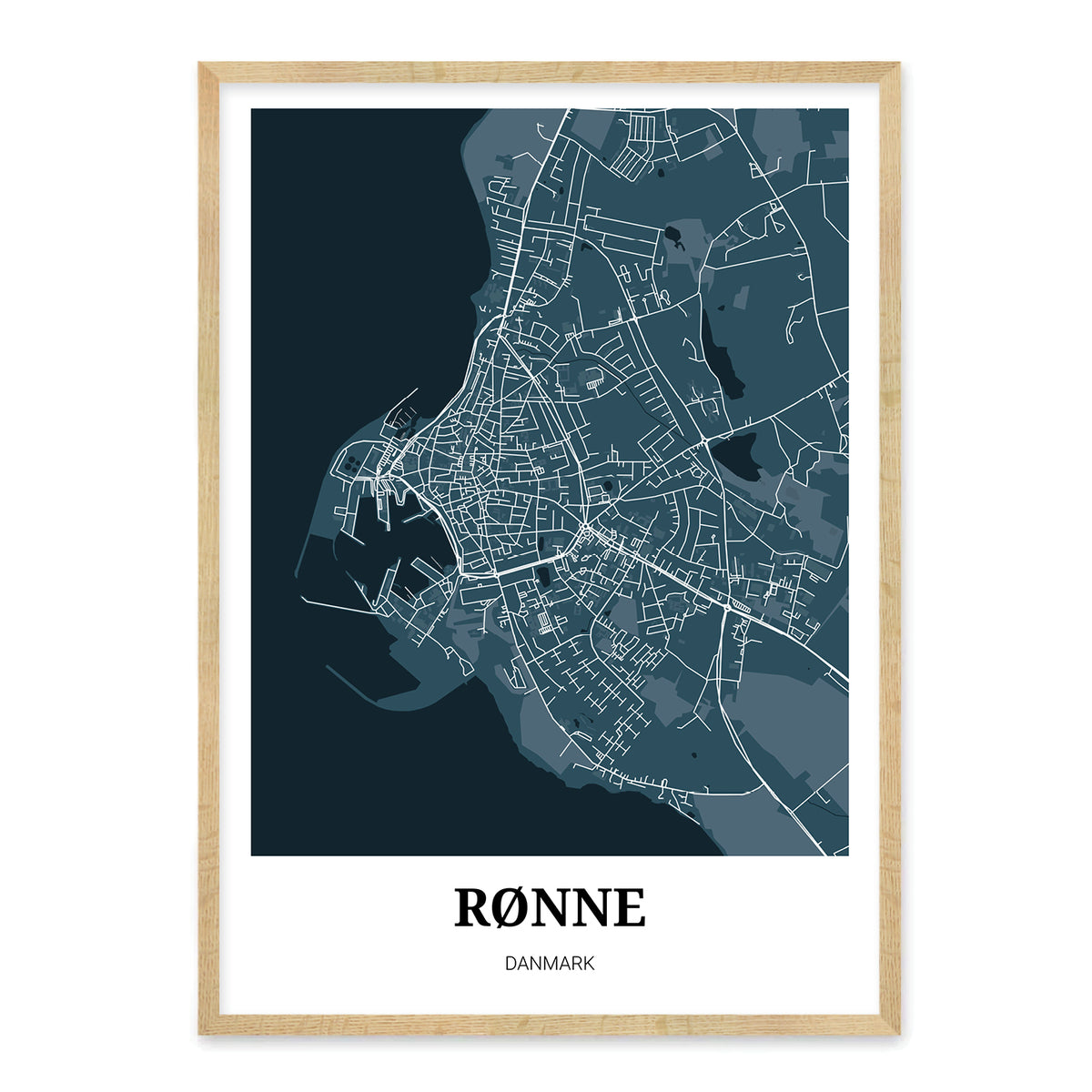 Rønne bykort plakat – Homedec.dk