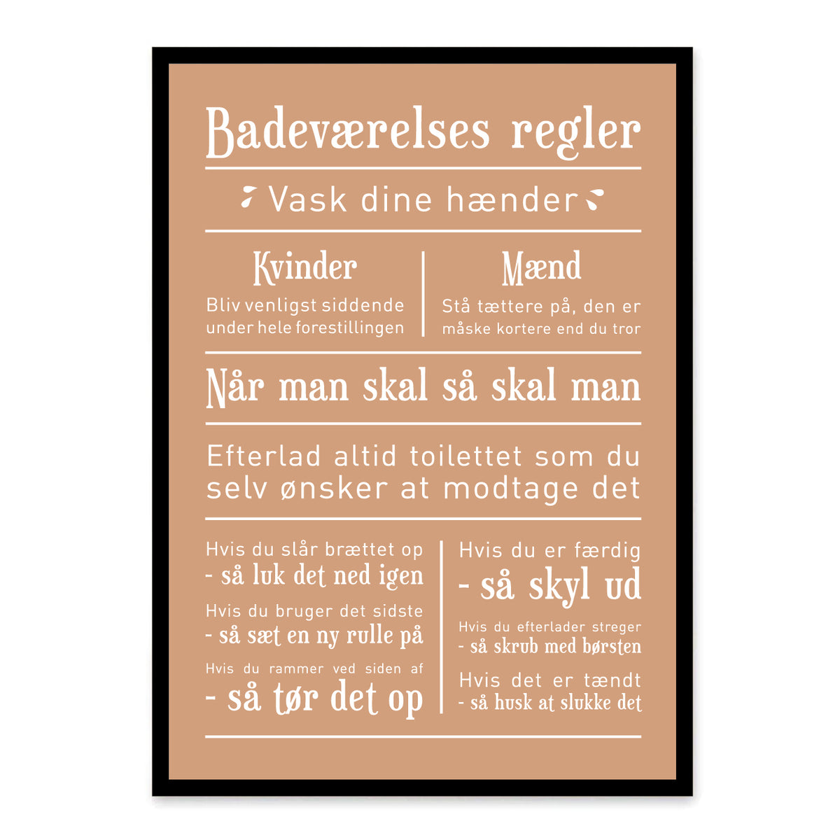badeværelse plakat toilet 