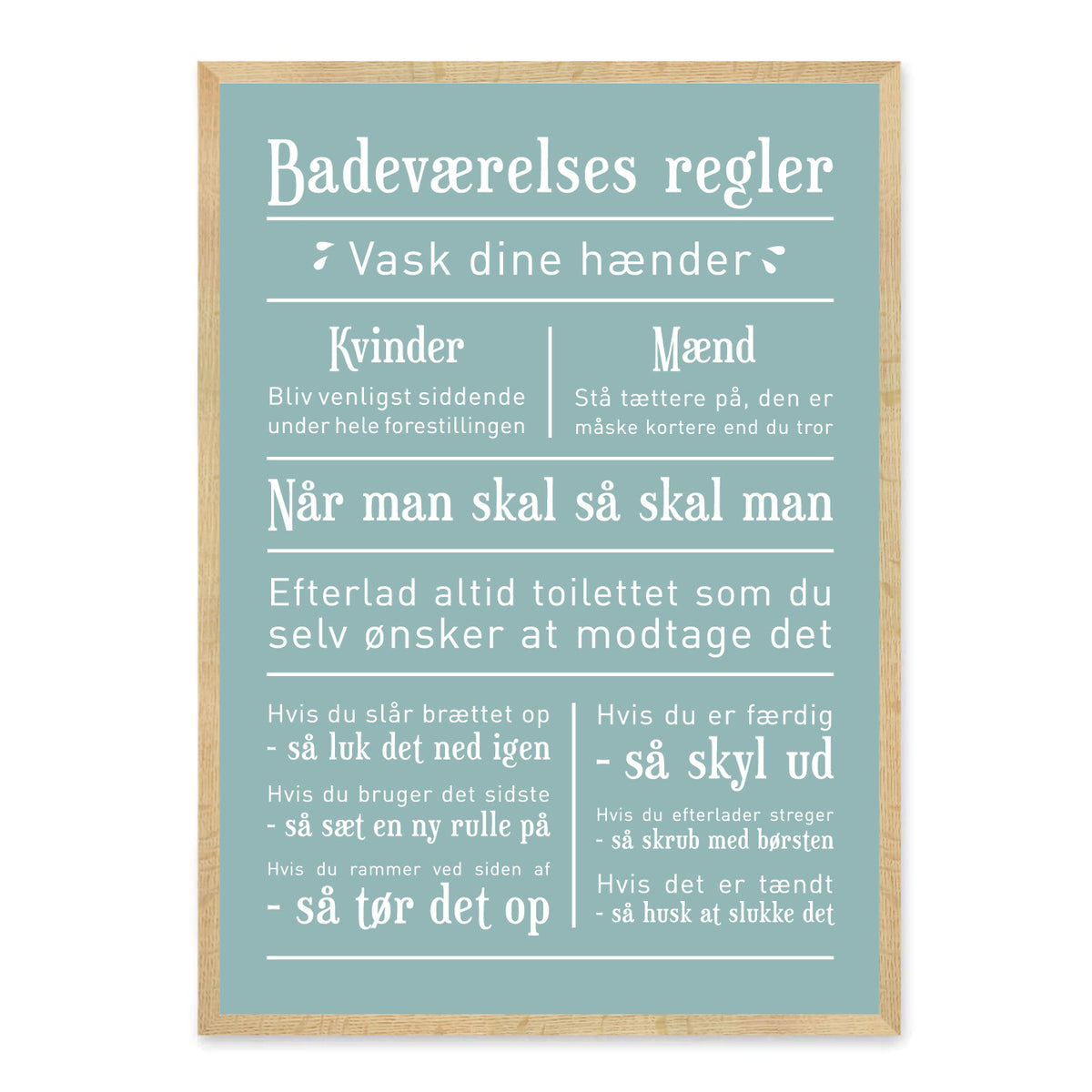 badeværelse plakat toilet 