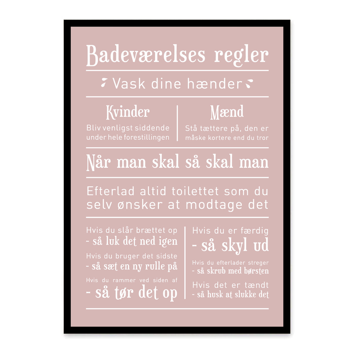 badeværelse plakat toilet 