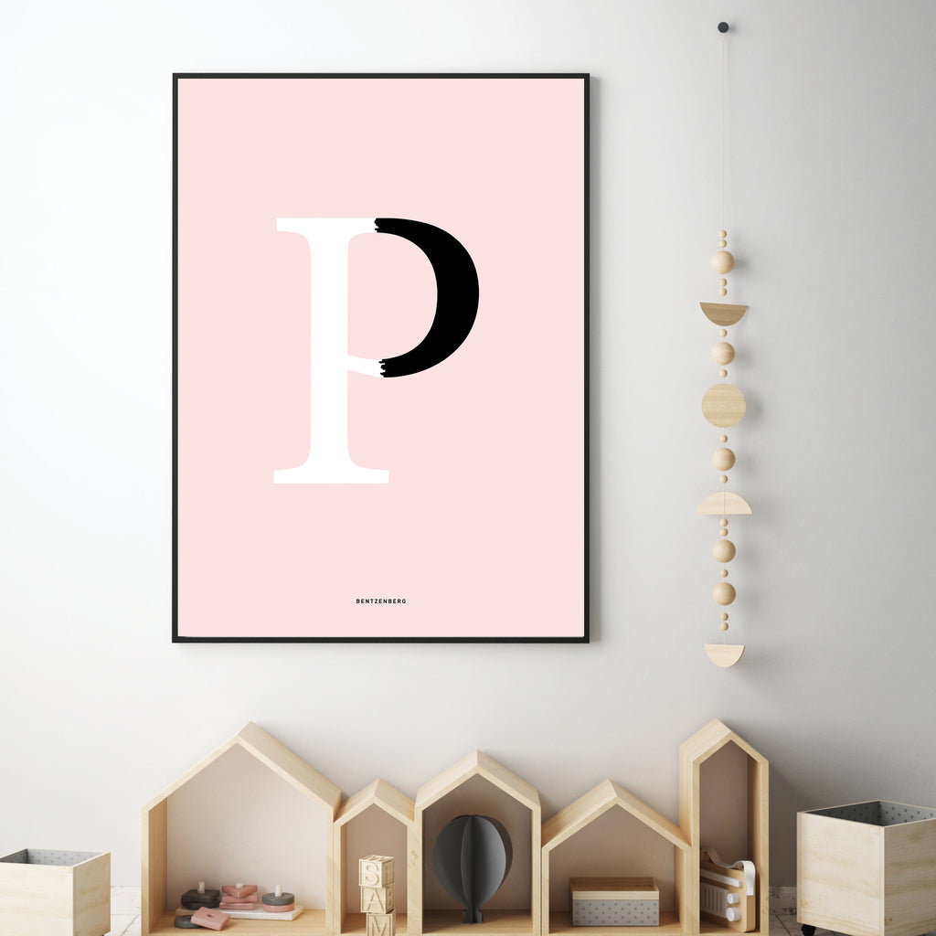 P bogstav - Design selv plakat