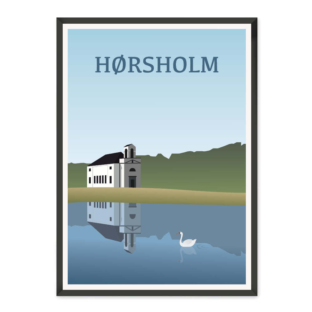 Syd mørkere fremstille Hørsholm Slotshave plakat - Danmarks største udvalg af byplakater –  Homedec.dk