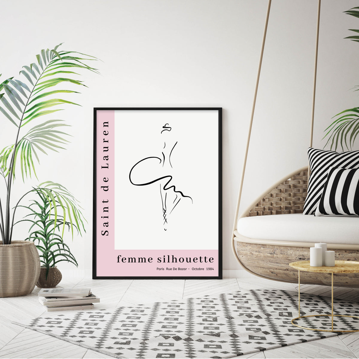 Saint de Lauren Plakat - femme silhouette