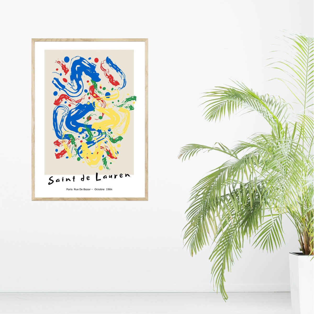Saint de Lauren Plakat - Paris Rue de Bazar
