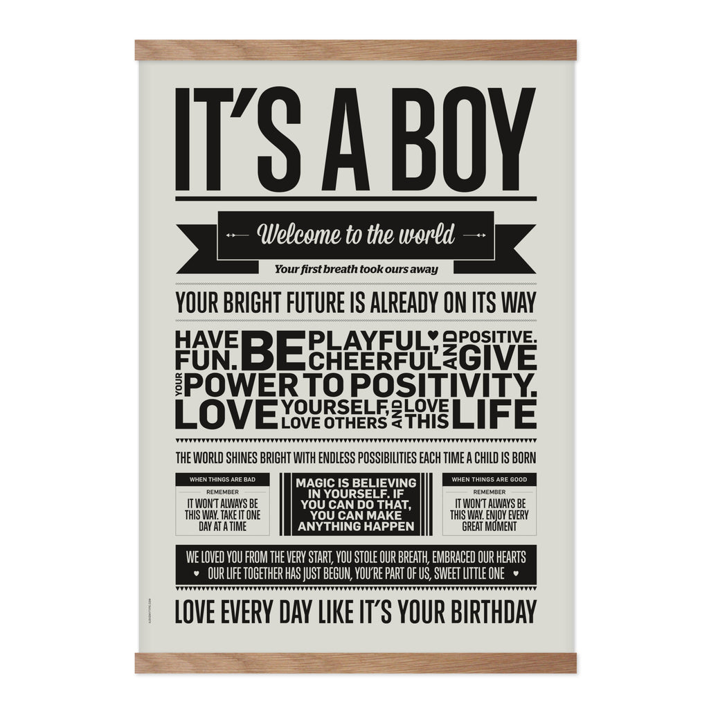 Plakat fra I Love My Type - It's a Boy