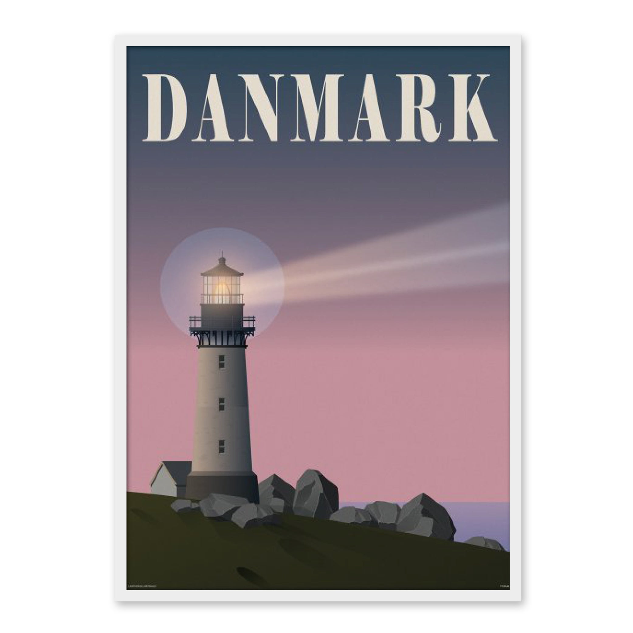 magasin vokal Understrege Fyrtårn Plakat - Danmark plakater fra Frk Blaa – Homedec.dk