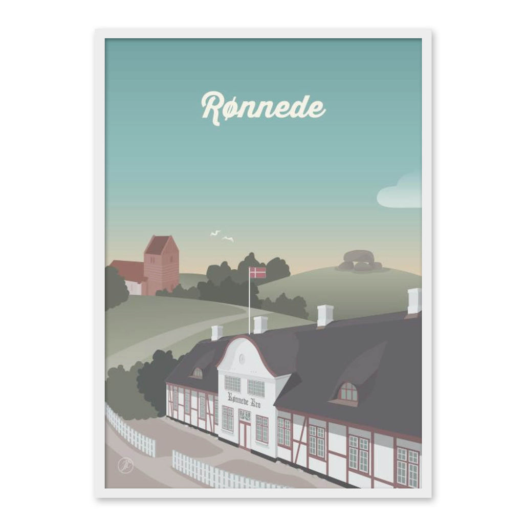 Rønnede plakat - illustration af Jeanet Kristensen – Homedec.dk