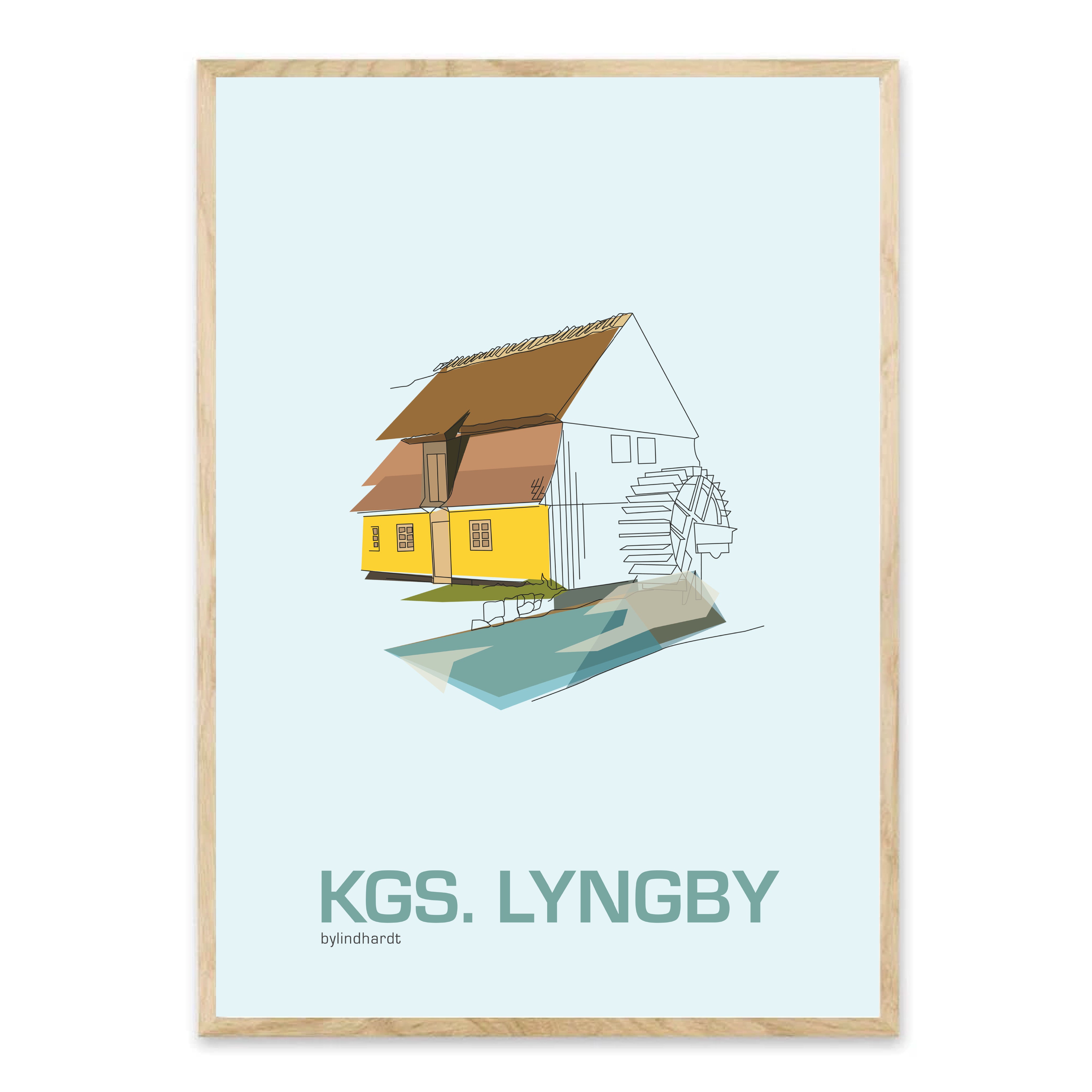 Kgs. Lyngby plakat - Byplakat af By – Homedec.dk