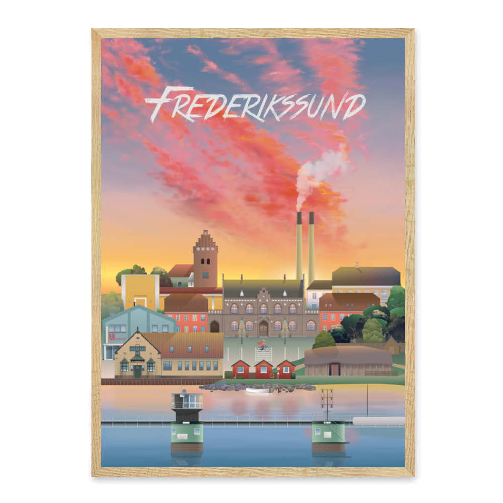 hvede Lappe genert Frederikssund plakat - illustration af Martin Rahr