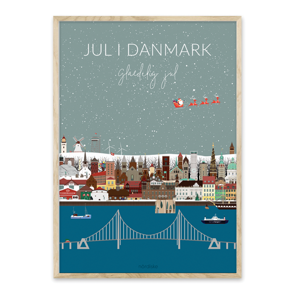Disciplin hænge serie Danmark plakat juleudgave fra Nördiske – Homedec.dk