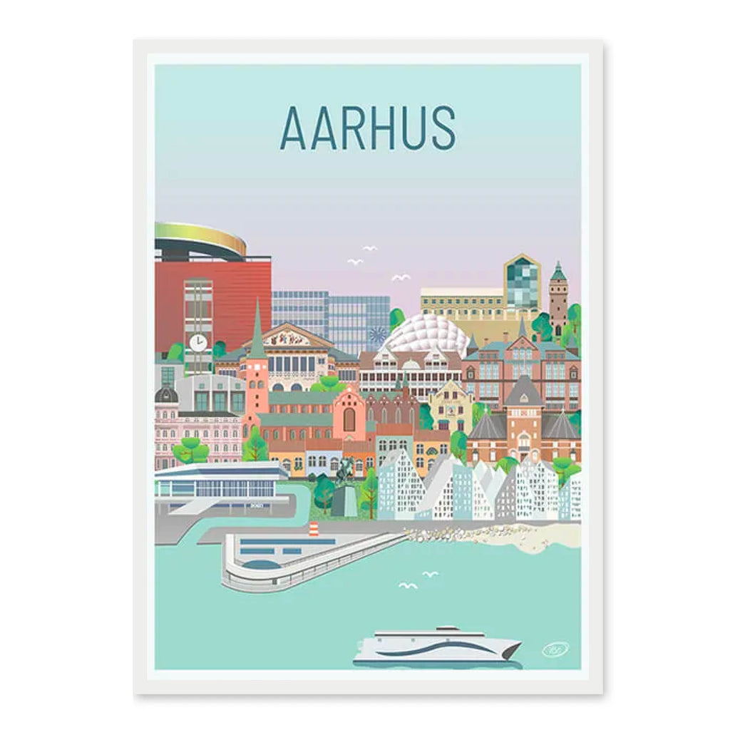 Aarhus byplakat af Vilakula – Homedec.dk