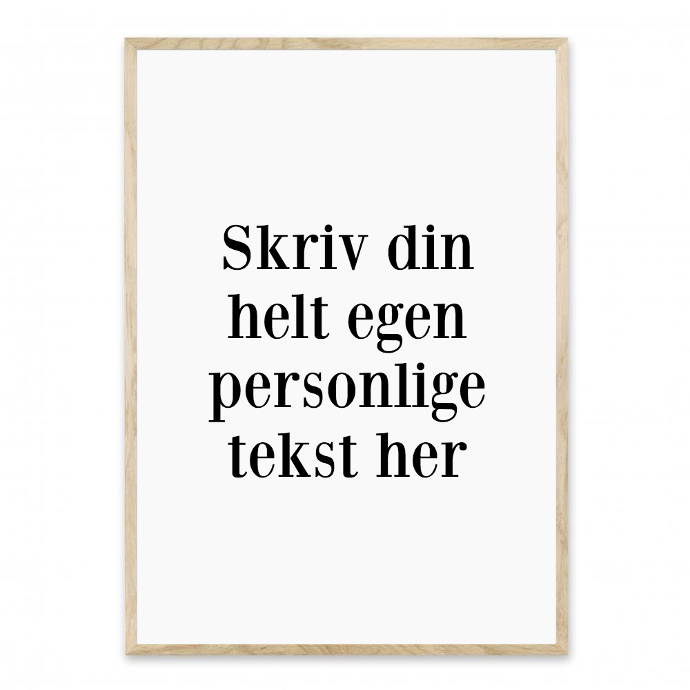 Design selv plakat med egen tekst