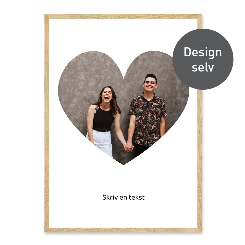 Design selv fotoplakat egne billeder hjerte plakat –